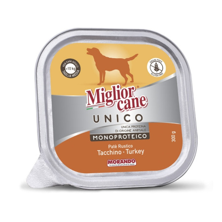 Влажный корм для собак Morando Migliorcane UNICO индейка 300 g