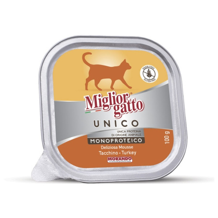 Консервы для кошек Morando Migliorgatto UNICO Delicious индейка 100 g