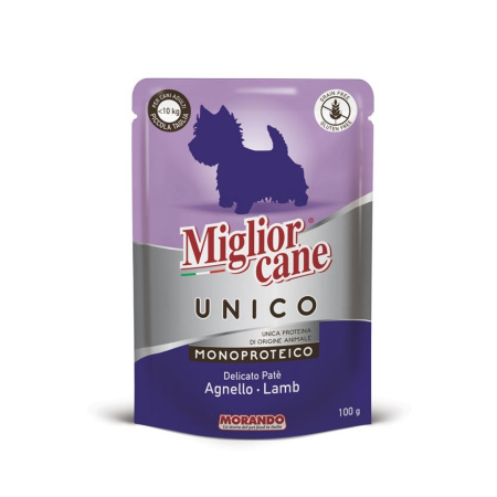 Вологий корм для собак Morando Migliorcane UNICO паштет з ягняти 100 g