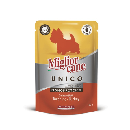 Влажный корм для собак Morando Migliorcane UNICO паштет из индейки 100 g